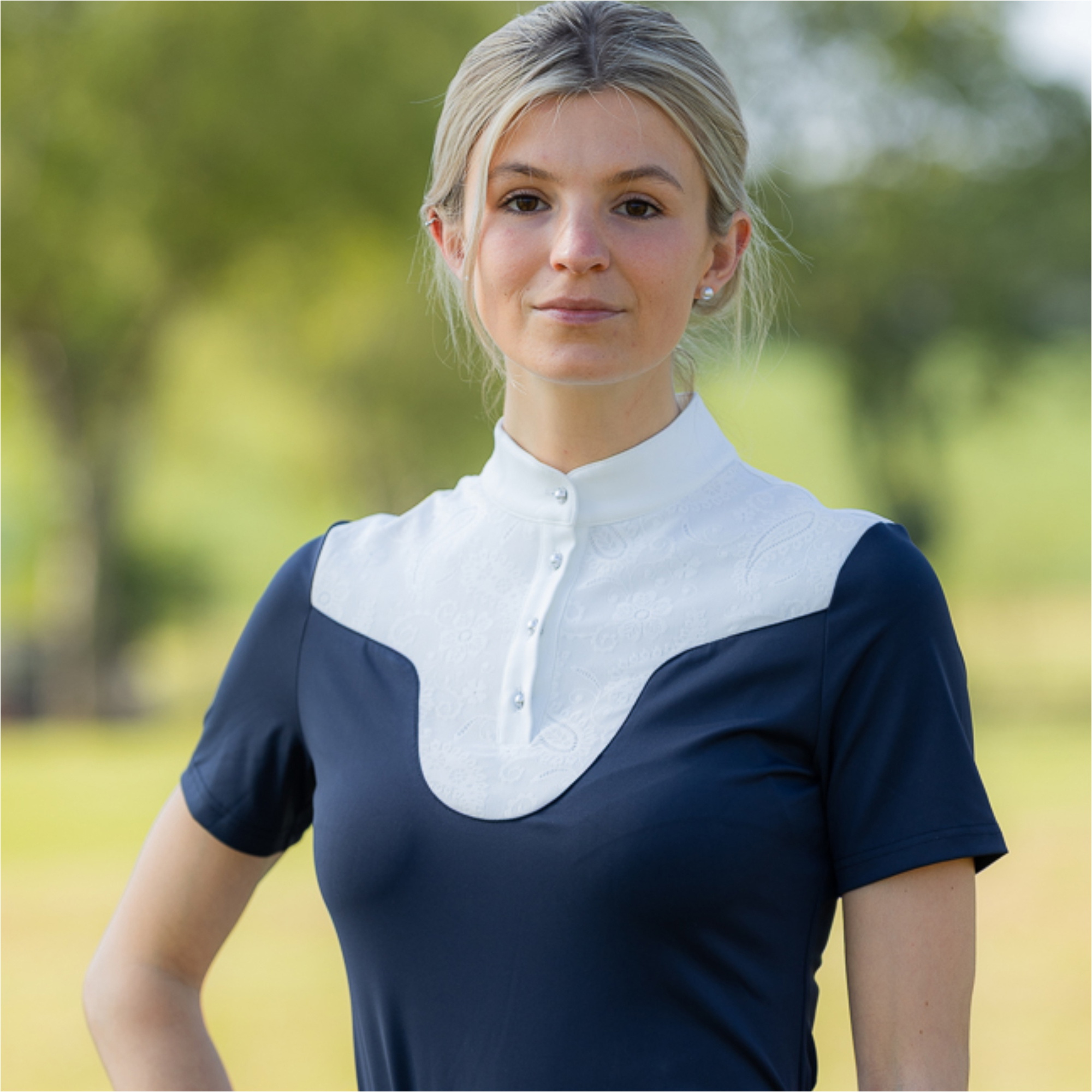 2025 Woof Wear Womens Vision Competition Shirt WA0026 - Navy / White